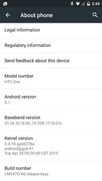 Fotografía - [OTA Télécharger] HTC One M7 GPE recevons maintenant Android 5.1 OTA